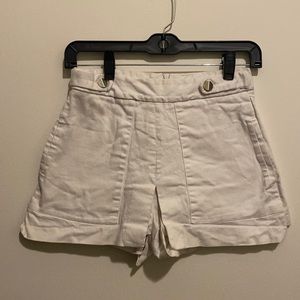 WHITE DENIM ZARA SKORT